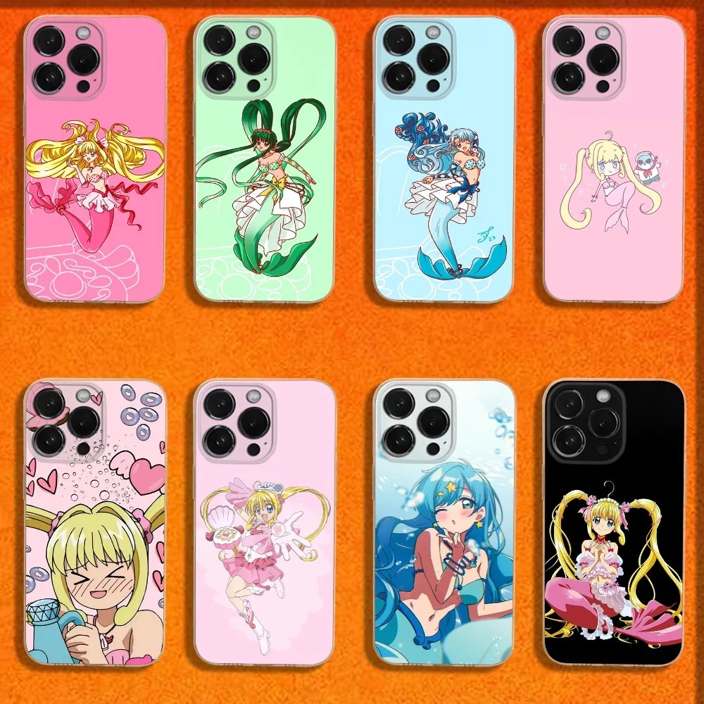 Comics M-Mermaid Melody Pichi Phone Case For iPhone 16,15,14,13,12,11 Plus,Pro,Max,XR,XS,X,Plus,SE,Mini Transparent Soft Cover