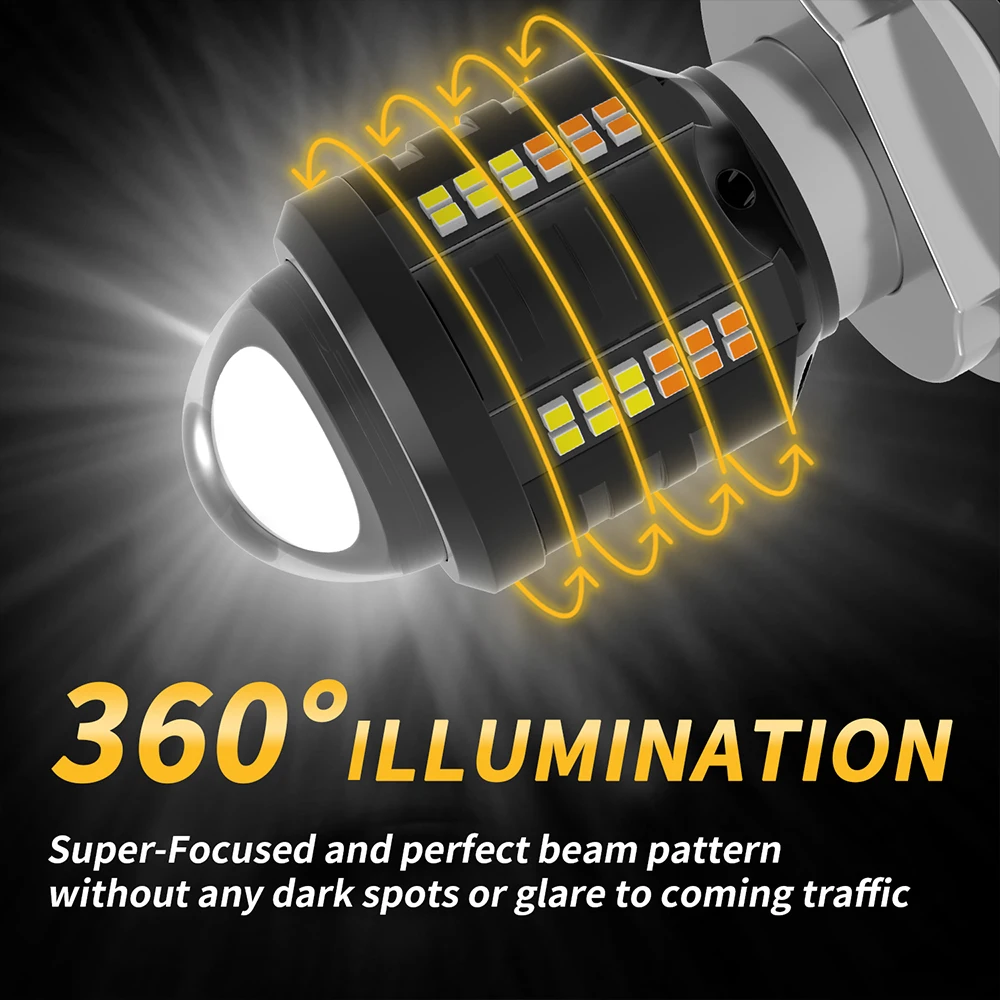H4 Motorcycle Headlight BA20D H6 P15D H4 Led Bulbs High Power Canbus No Error Hi Lo Beam Motorcycle Accessories White 6000K 12V