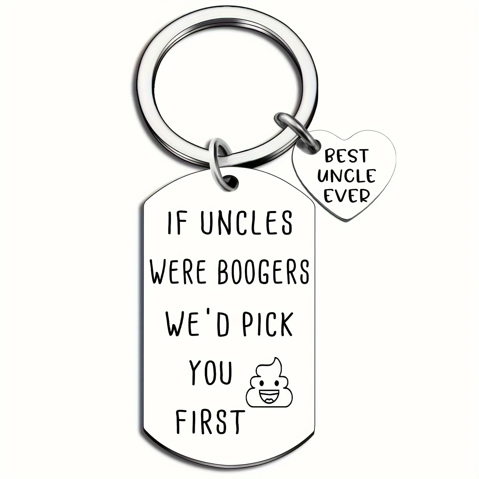 Cute Steel Keychain BEST UNCLE EVER Key Ring Sweet Key Chains For Man Boy DIY Jewelry Gifts