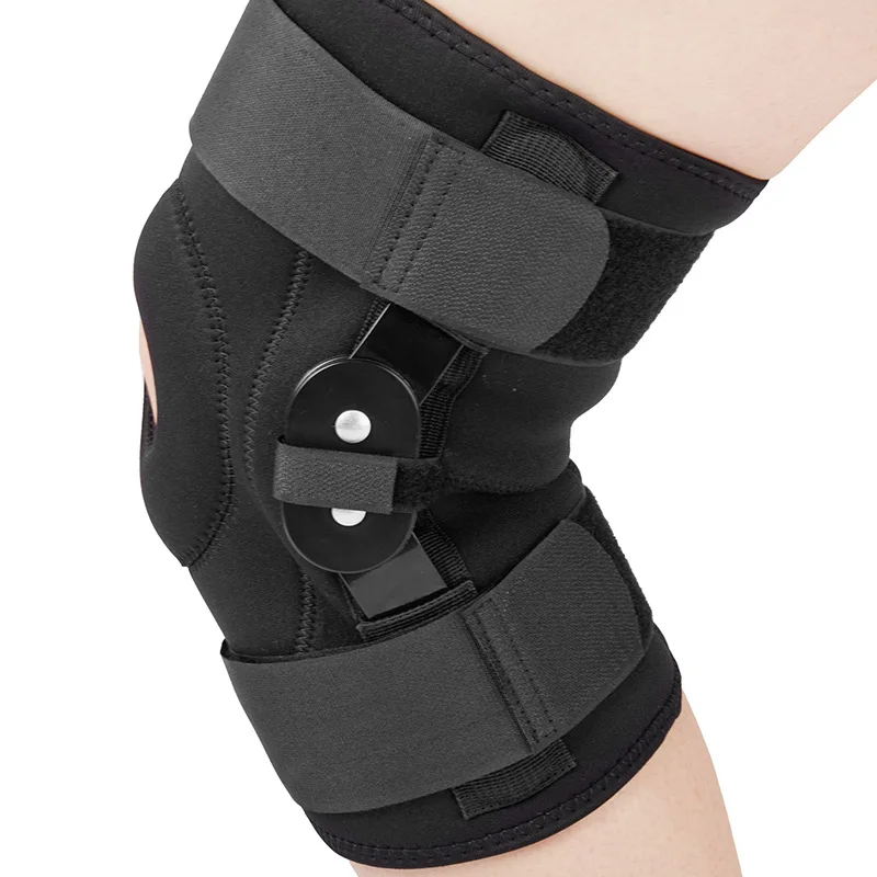 1 Piece Hinged Knee Brace with Side Stabilizers & Cussion Pad Knee Protection Men Women Meniscus Tear Acl Mcl Injury Recovery