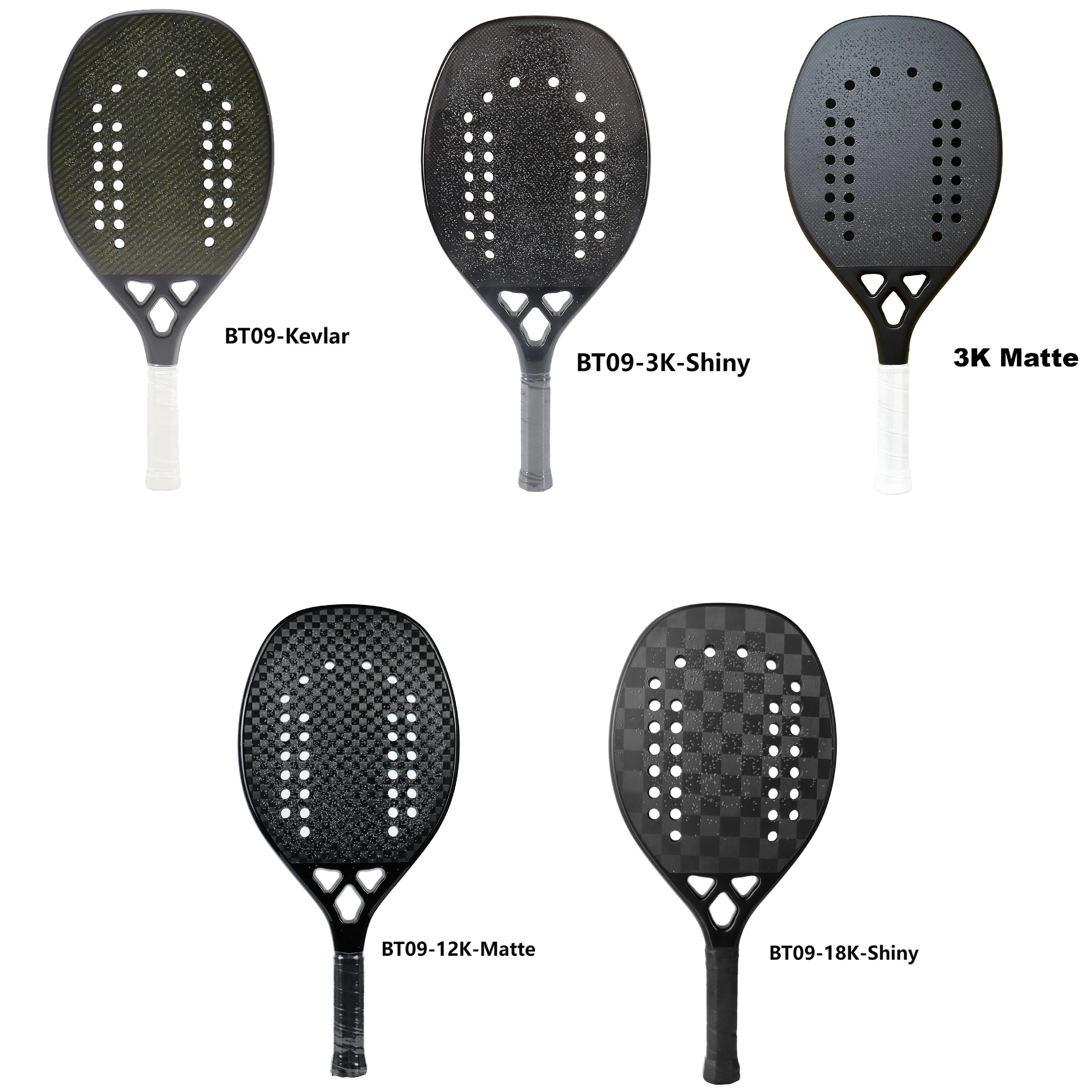 

FC/3K/12K/KE Padel Tennis Racquets Full Carbon Fiber Rough Surface Lightweight With Precision Holes For Beginner Training