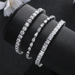 Luxury Geometric Square Waterdrop Round Bracelet Fashion Dubai Bridal Jewelry For Women Wedding Brincos Para As Mulheres B103