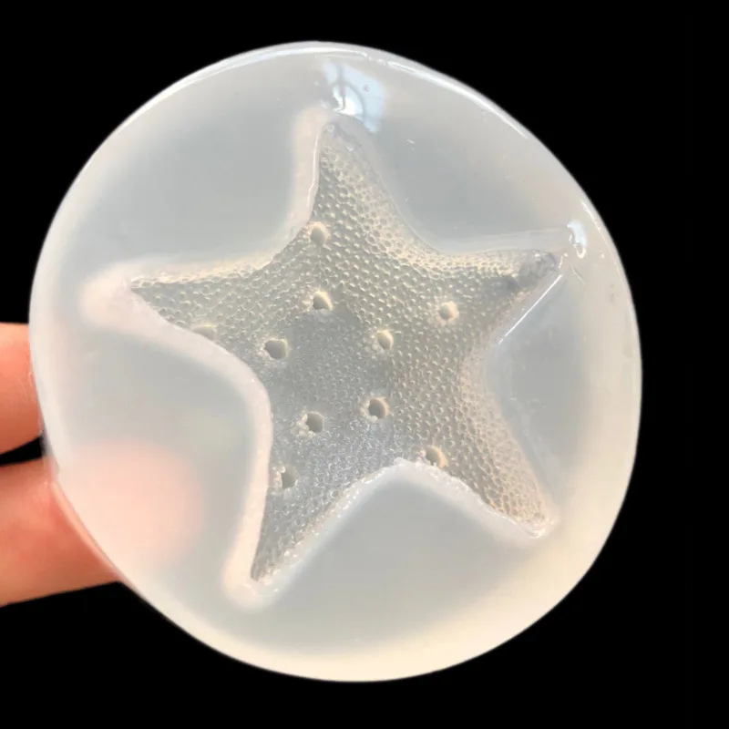 Mirror Crystal Drop Glue Handmade Starfish Silicone Mold 16569