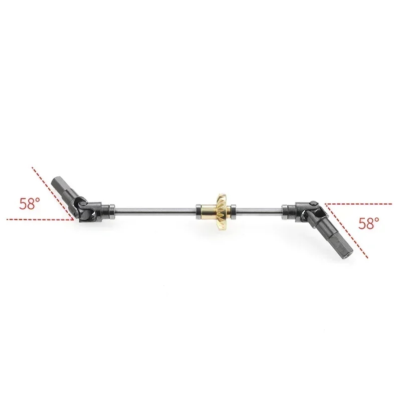 2 ชิ้นโลหะ Universal พวงมาลัย Joint ไดรฟ์เพลาอุปกรณ์เสริมสําหรับ WPL C14 C24 C34 B24 B36 MN D90 D91 MN99S RC รถอะไหล่