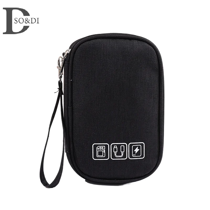 Portable Cable Organizer Storage Bag For Power Bank Digital Cable Case Earphone Oxford Cloth Earphone Holder Case