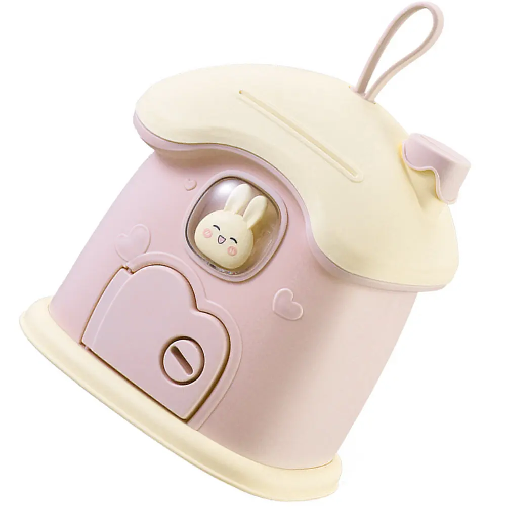 

Cartoon Piggy Bank Mushroom House Design Decorative Saving Jar Kids Money Box Desktop Decor Lovely Saving Pot Gift