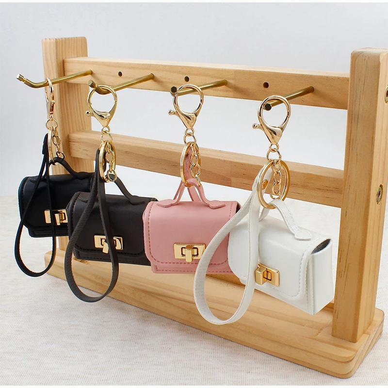 New French-style Coin Purse Elegant Exquisite Bag Charm Fashion Contrast Color Keychain Charm Cute Headphone Bag Storage Pouch