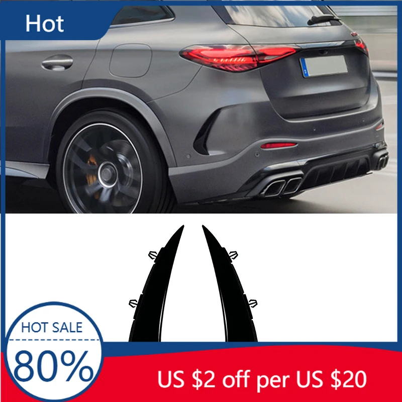 

Бамперы, автомобильный задний бампер, сплиттер, комплект для губ, спойлер, вентиляционное отверстие, наклейка для Mercedes-Benz GLC-Class X254 AMG Line 2023-2024