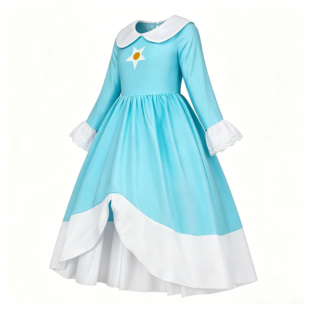 Rosalina Mädchenkleidung Partykleider Kinderkostüm Halloween Karneval Geburtstag Schwalbenschwanz-Kleid – Detail 4