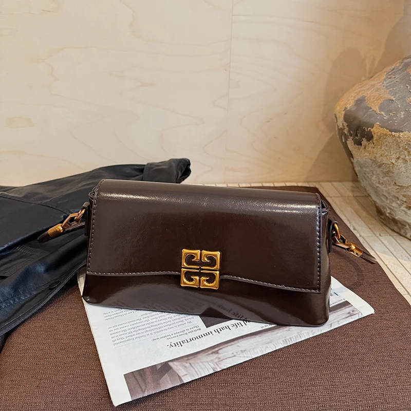 Luxe leren dameshandtas, veelzijdige crossbody of schouder, beroemde ontwerper, populaire klassieke elegantie