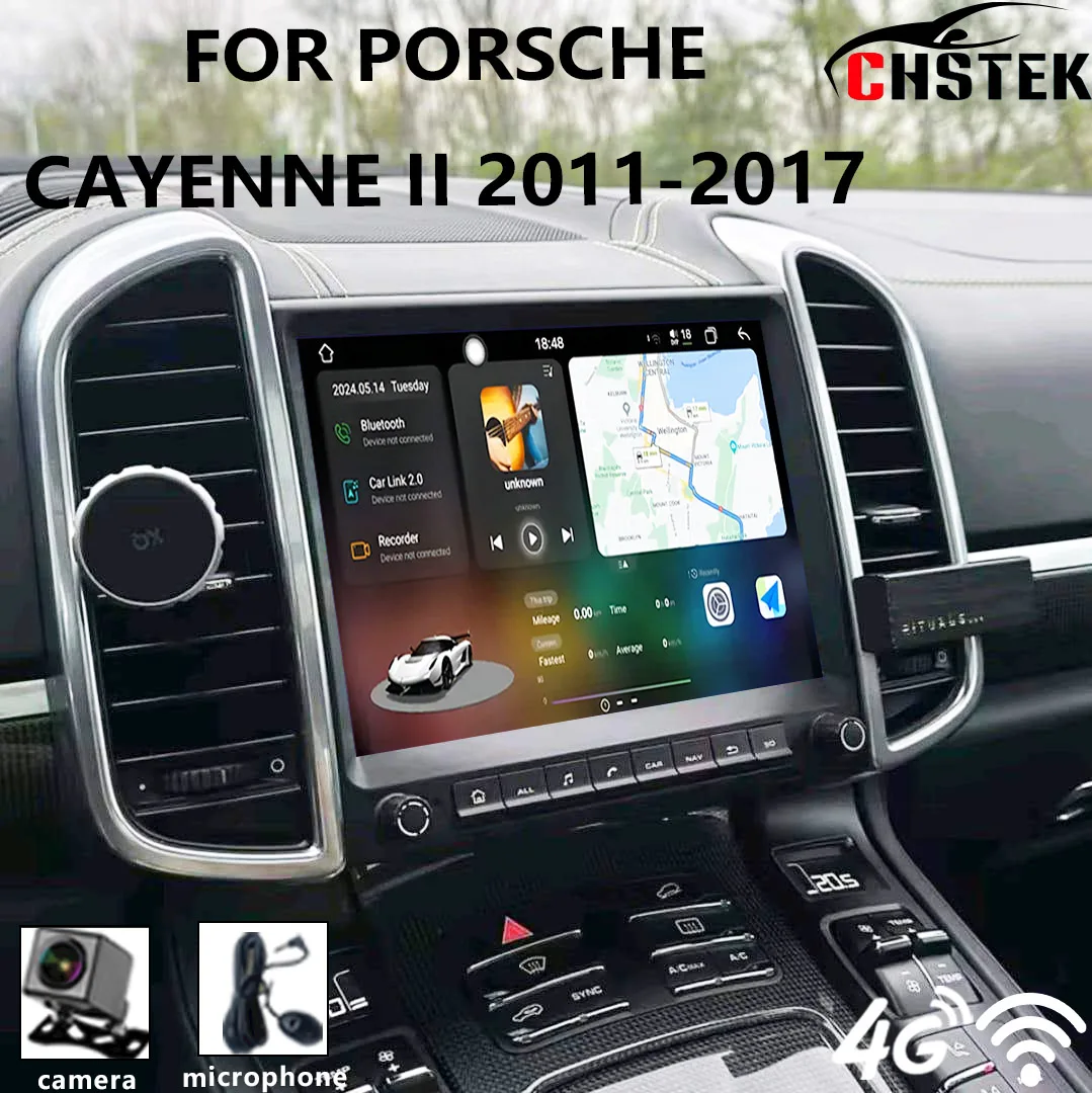 CHSTEK Car Head Unit For Porsche Cayenne II 2 2011 2012 2013 2014-2017 Autoradio Android Bluetooth Multimedia GPS WIFI Carplay