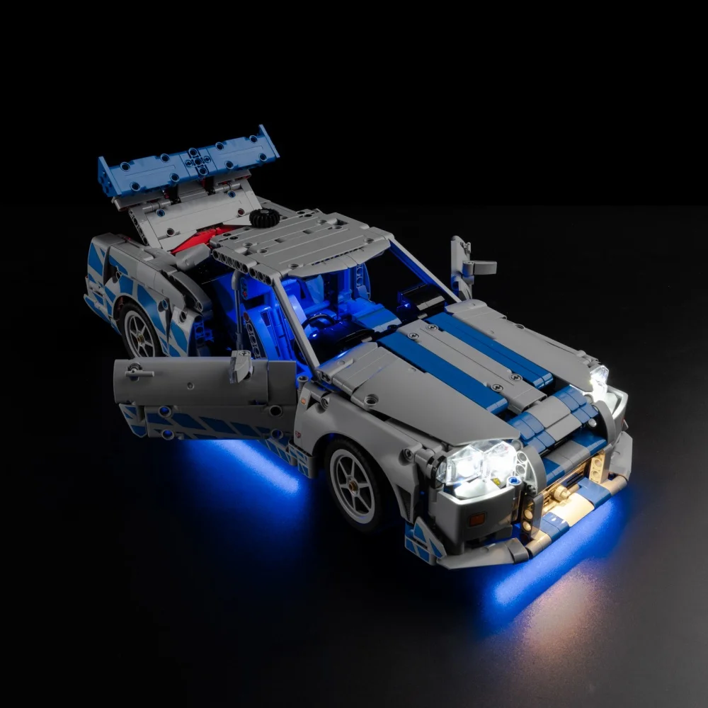 

Набор светодиодных фонарей для LEGO 2 Fast 2 Furious Skyline GT-R (R34) Автомобильная радиоуправляемая версия, не включает строительный блок (только комплект светодиодных фонарей)