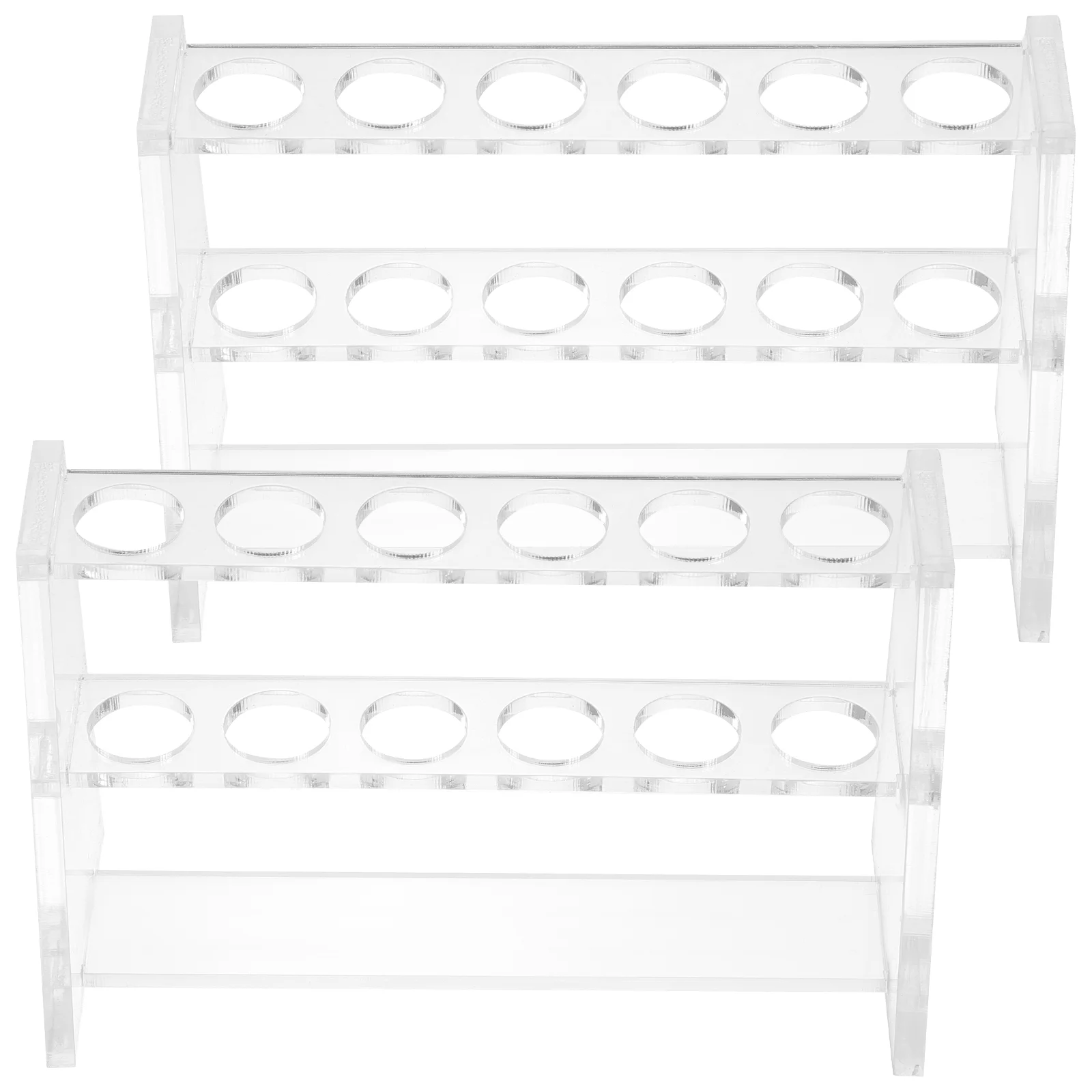2 Pcs Colorimetric Tube Rack Test Organizer Acrylic Drying for Scientific Hose Holder