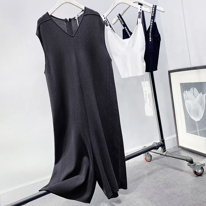 

Высококачественные свободные трикотажные брюки для женщин, широкие штанины, повседневная одежда, удобный крой, длинные брюки с высокой талией