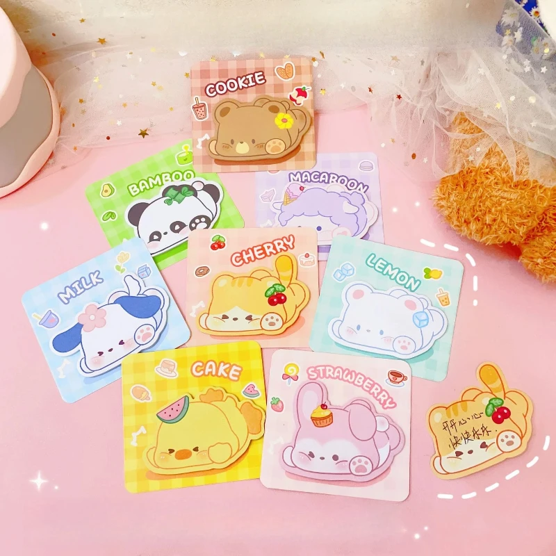 ملاحظات لاصقة كرتونية لطيفة، وسادات مذكرة جمالية محمولة لتذكير الشكل الممتع