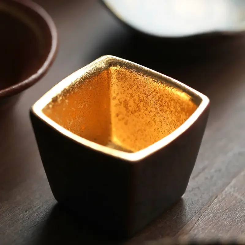Arita-yaki gold glaze tea set six-piece Japanese creative teacup set