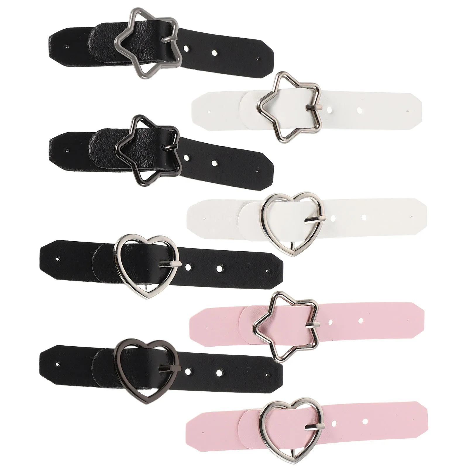 8 قطعة معدنية على شكل نجمة القلب أبازيم مشابك ملابس قابلة للتعديل للمعاطف بالأزرار حقائب أحذية مقاطع إغلاق ذاتية الصنع خياطة يدوية #6