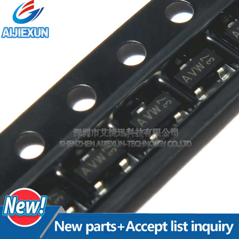 50Pcs TL431AMFDT Silkscreen AVW SOT23-3 Adjustable precision shunt regulator in stock 100% New and original