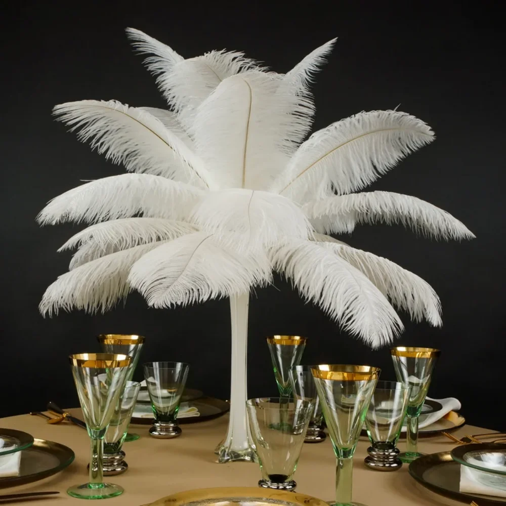 10Pcs/Lot Natural Ostrich Feather 15-50cm Fluffy Plumes for Wedding Party Stage Performance Costume DIY Handmade Home Decoration
