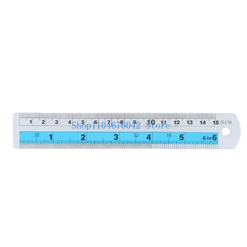 652F Professional Metal Ruler Straight Edges Ruler with Imperials Metric Measurement