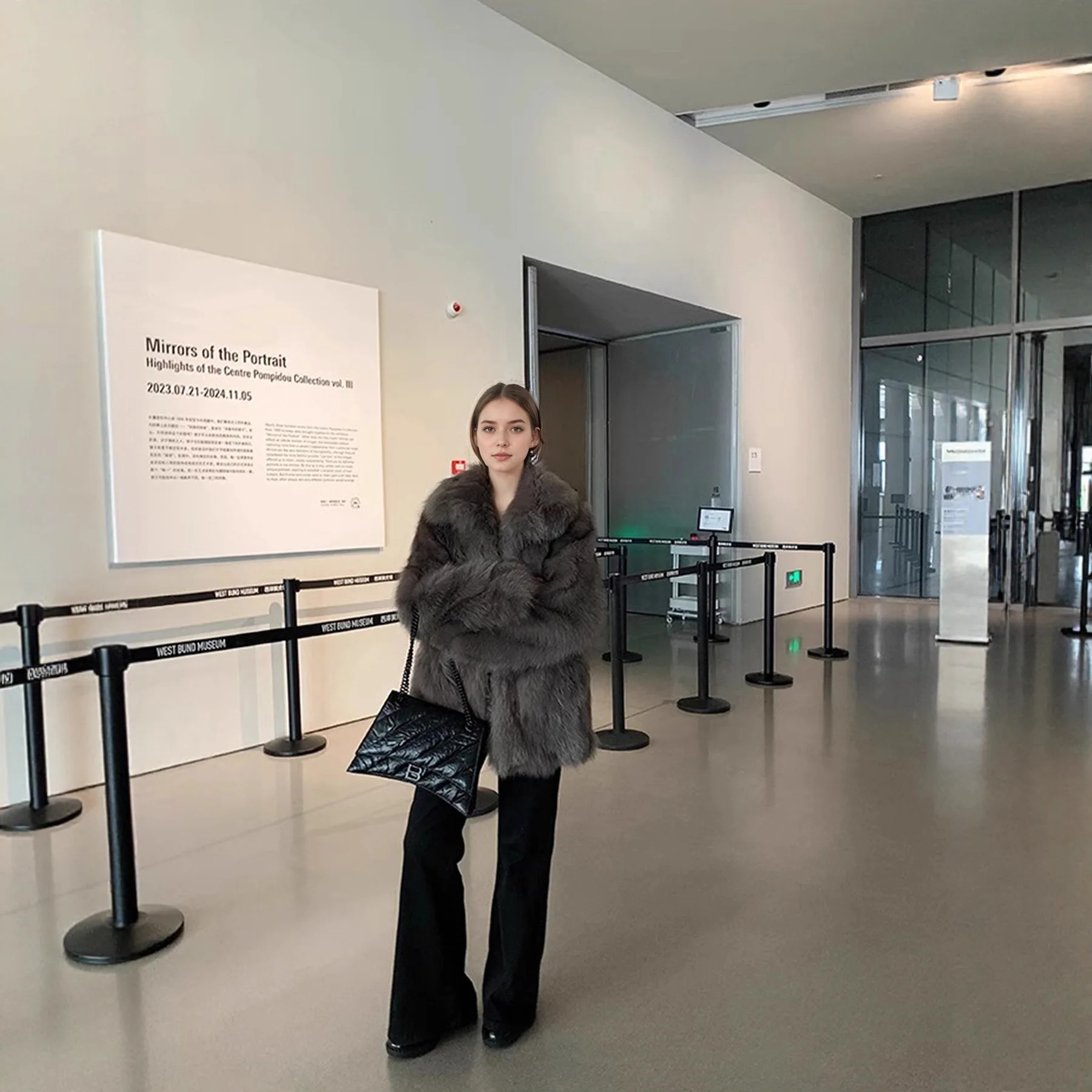 Women Faux Fox Fur Coats Solid Thick Jackets Turndown Collar Long Sleeve Covered Button Loose Elegant Casual 2025 Autumn Winter