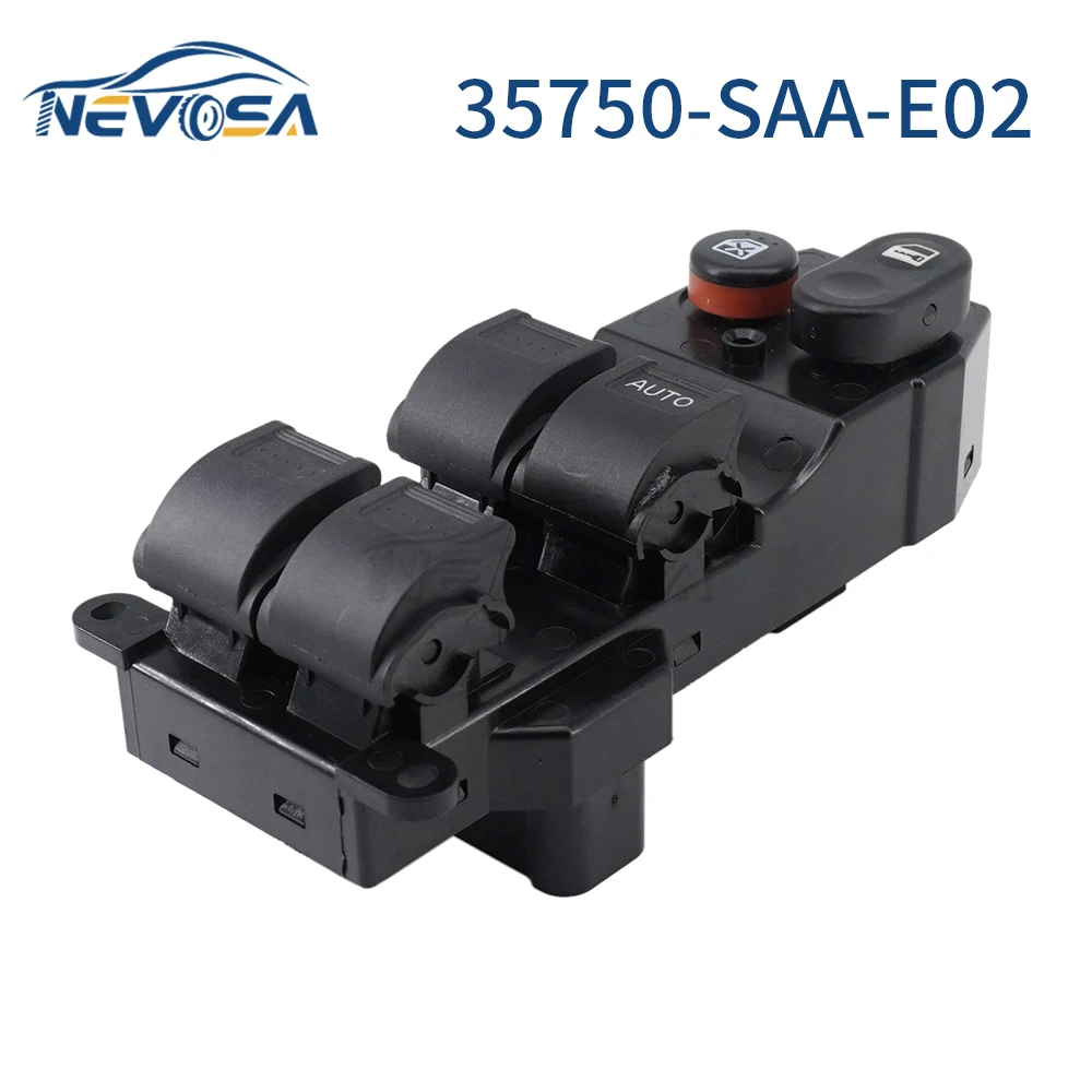 

NEVOSA RHD 35750-SAA-E02 For Honda Fit 2002--2008 Jazz City Power Window Lifter Control Switch 35750-SAA-E12 35750-SAA-E110