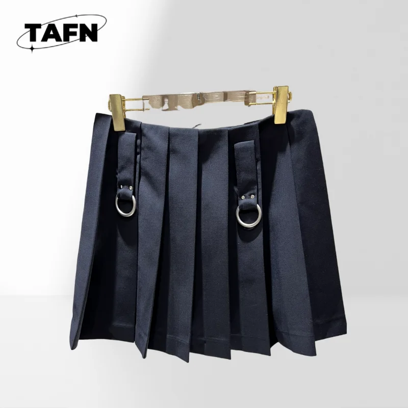 

Elegant Midi Skirt for Women Solid Color High Waist Office Style Ladies Casual Skirt High Waist Simple Color FlowyAH01162