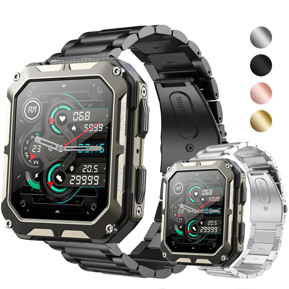 Cinturino per orologio da 22mm per cinturino in acciaio inossidabile C20 Pro Smartwatch per cinturino in metallo Correa C20 Pro