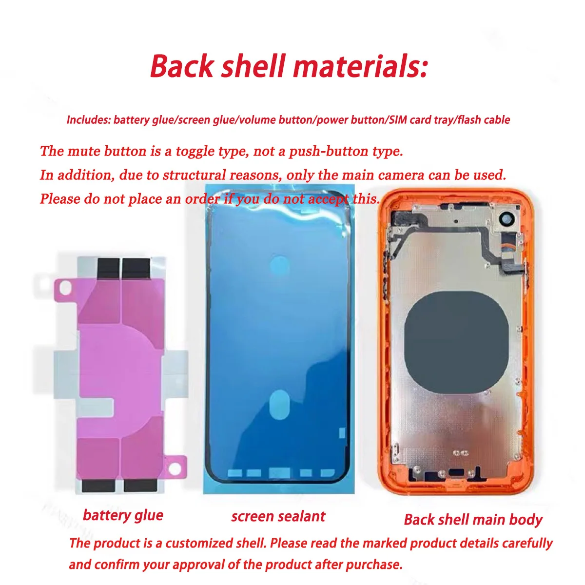 

Suitable for Apple mobile phone 11 to 17PRO middle frame and back cover modification