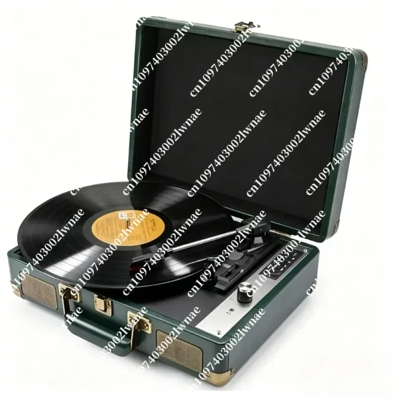 Vintage Household Ruby Stylus Vinyl Record Player, Living Room Decoration Vintage Stereo Phonograph