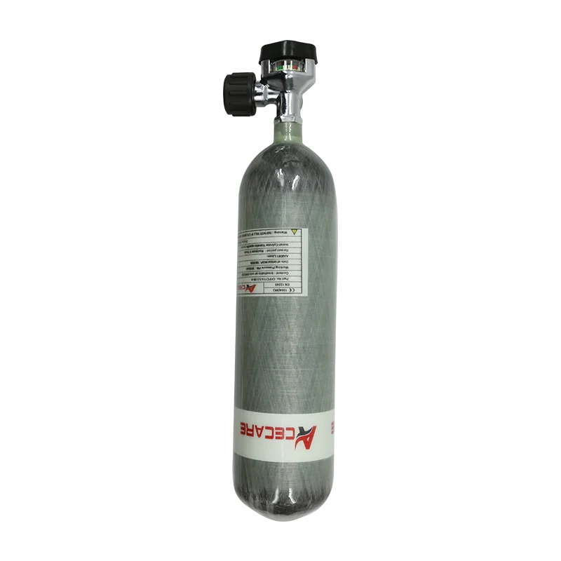 Acecare أسطوانة ألياف الكربون 3L 30Mpa 300Bar 4500Psi زجاجة الغوص/خزان HPA محطة تعبئة صمام للغوص السلامة من الحرائق