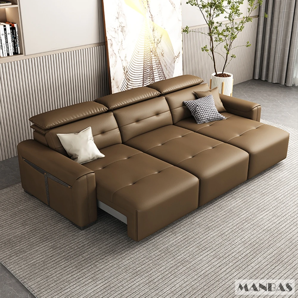 Transform Your Living Room With MANBAS Electric Convertible Sofa Bed Multifunctional Folding Sofa Beds for Cinema Living Room