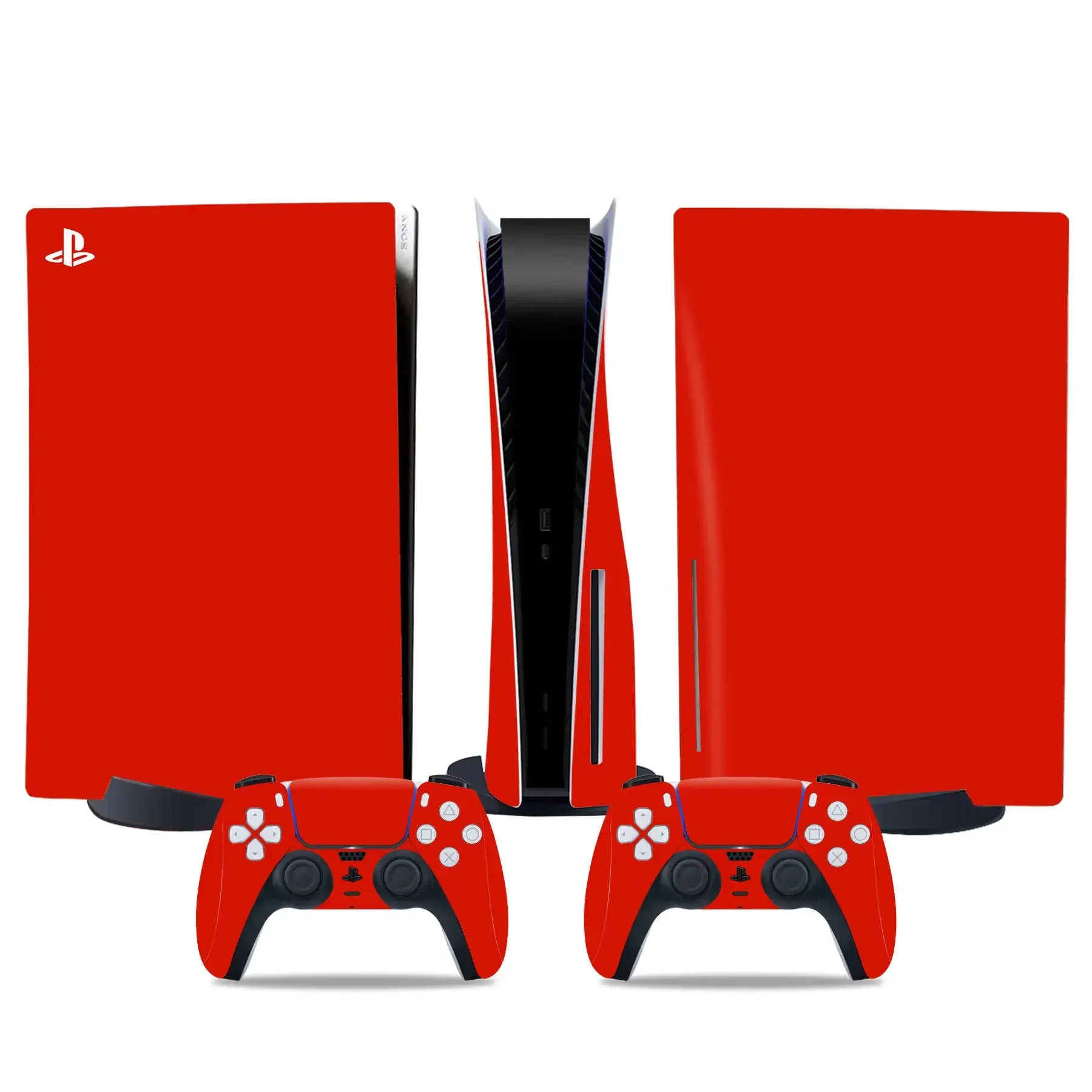 Naklejka w kolorze czarno-białym na PS5 Digital Edition Naklejka na kontroler Skórki - Naklejki na konsolę i kontroler PS5 Digital