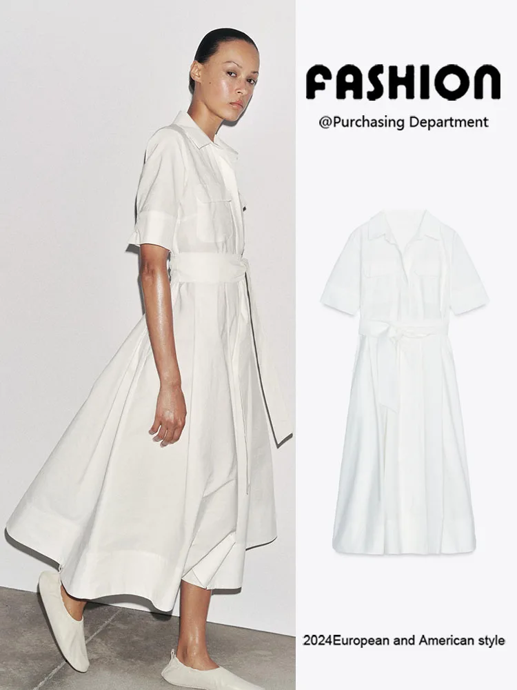 

Новое поступление, осеннее женское платье миди с воротником из шелковой марли, модная женская одежда Ele, сценический костюм