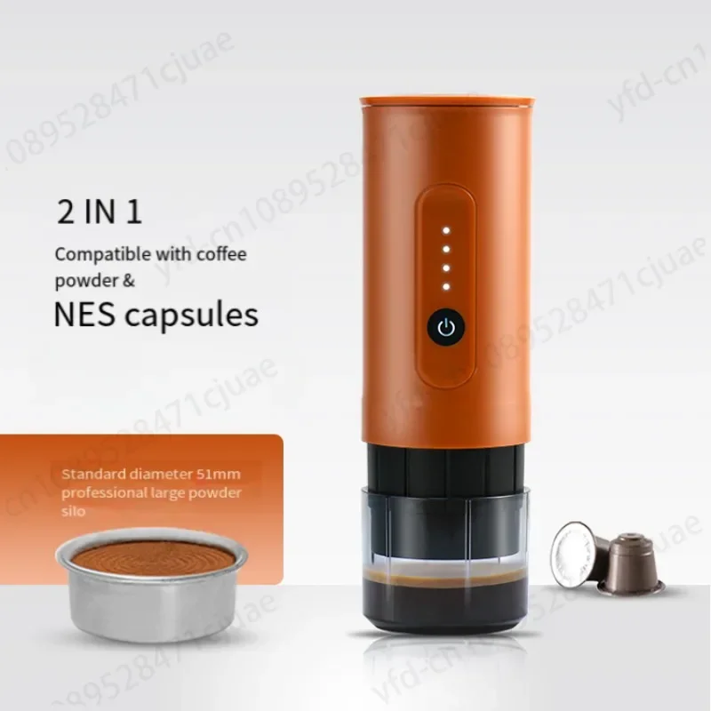 Portable outdoor household small portable espresso machine handheld electric coffee powder capsule dual-purpose travel car