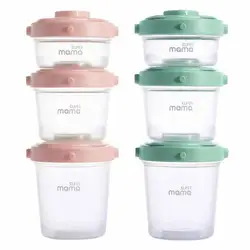 Baby Food Storage Containers 3pcs Stackable Set With Lid Reusable Food Container Freezer Microwave Dishwasher Infant Storage Box