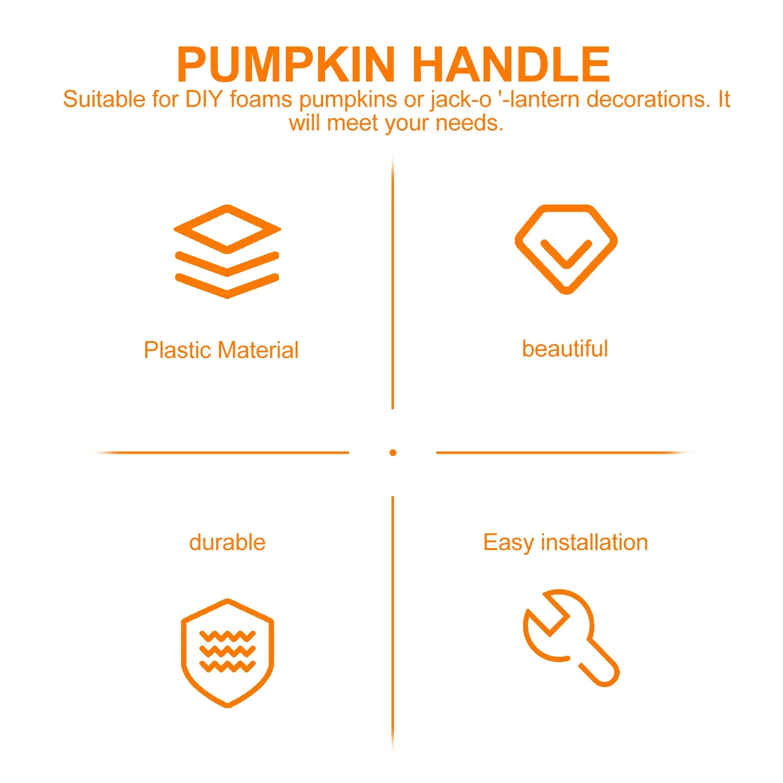 

40Pcs Pumpkin Stem Plastic Handle DIY Pumpkin Accessory Harvest Tool Halloween Thanksgiving Decor Festival DIY Craft