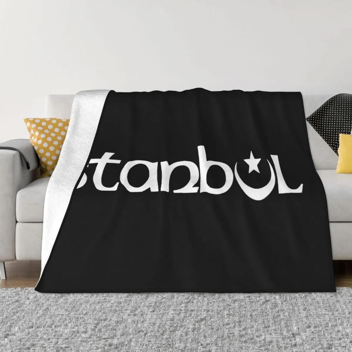 Istanbul Cymbals Logo Black Men Rock Band Band Western Style Women Original Pop Geek Designs Throw Blanket