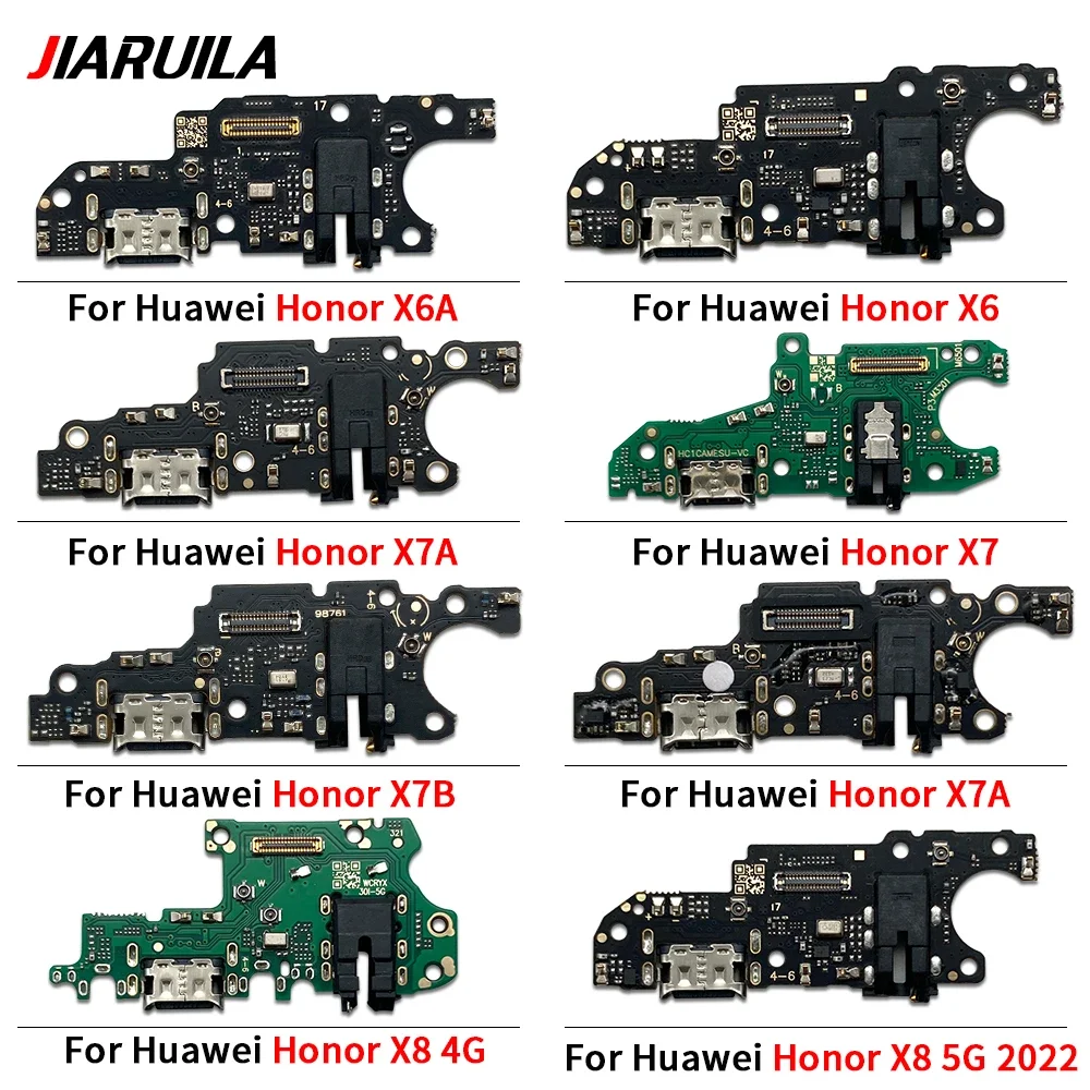 USB Charging Port Board Flex Cable Connector Parts For Huawei Honor 60 Play X7B X8 4G 5G 2022 X8A X8B X9A X9B Microphone Module