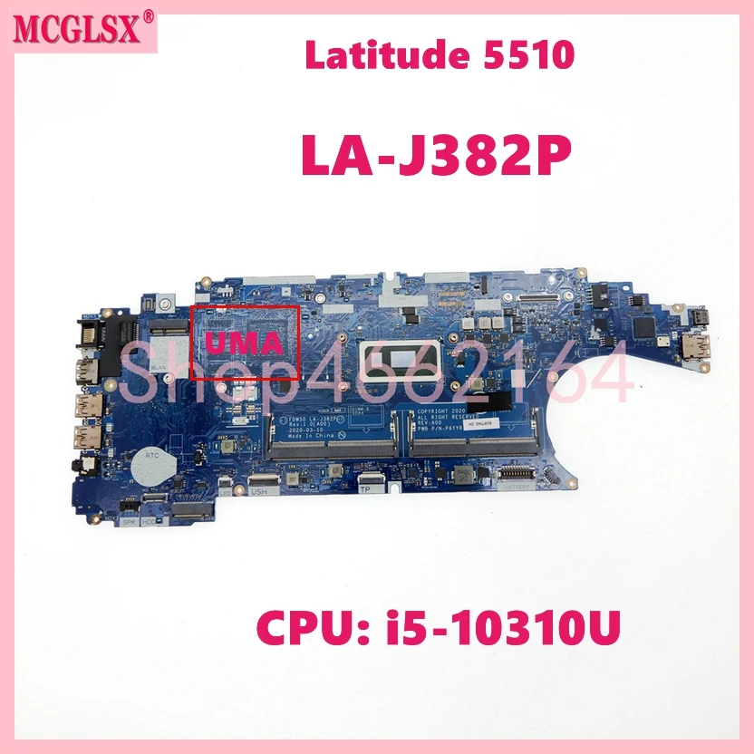 

LA-J382P With i5-10310U CPU Laptop Motherboard For Dell Latitude 5510 Notebook Mainboard CN 0JHN2X JHN2X 100% Tested OK