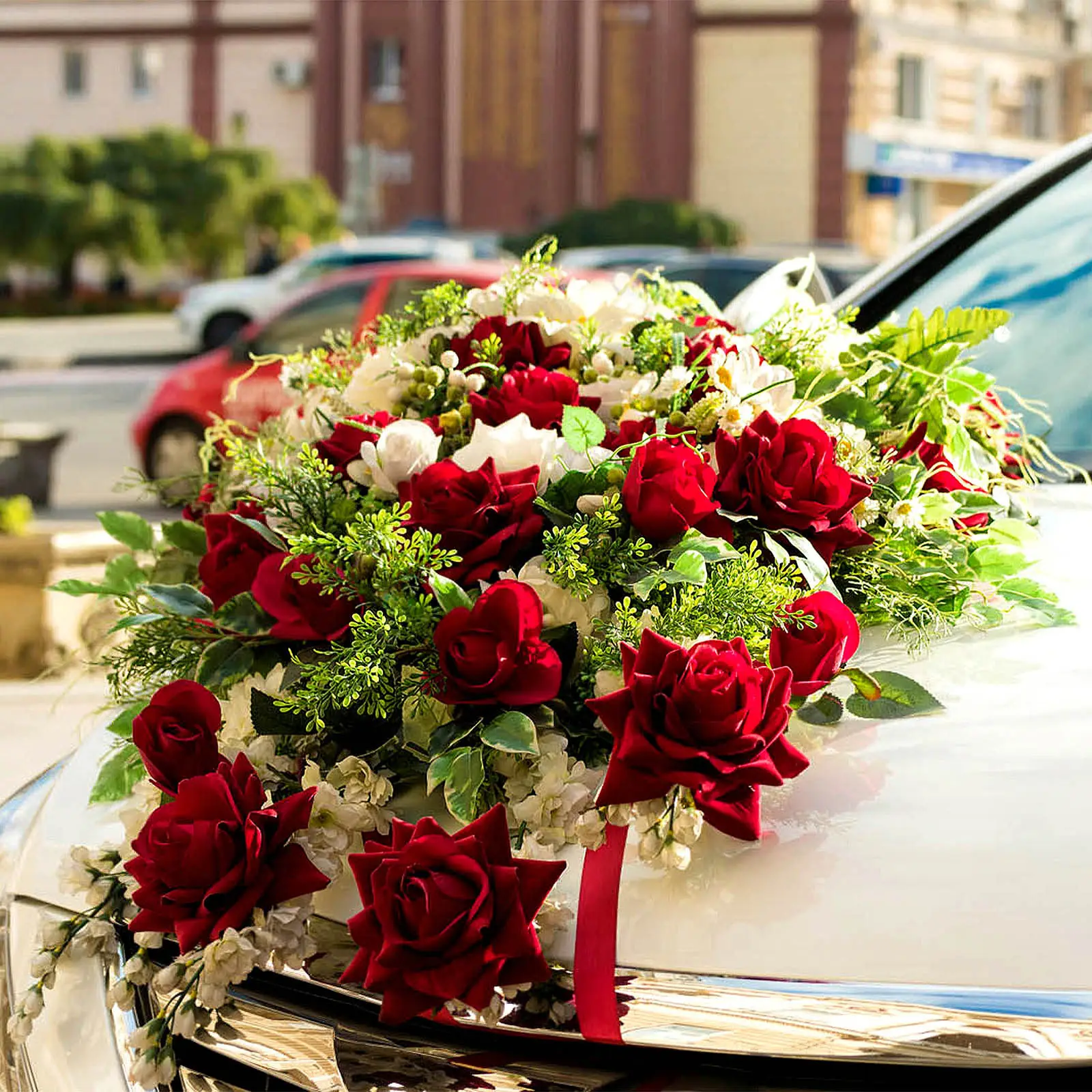 Anillo de Espuma para Flores Pequeñas, Ventosas de Fuerte Succión, Ayuda para Arreglos Florales, Decoración para Bodas, Fiestas, Coches de Boda, Lodo Floral Artificial