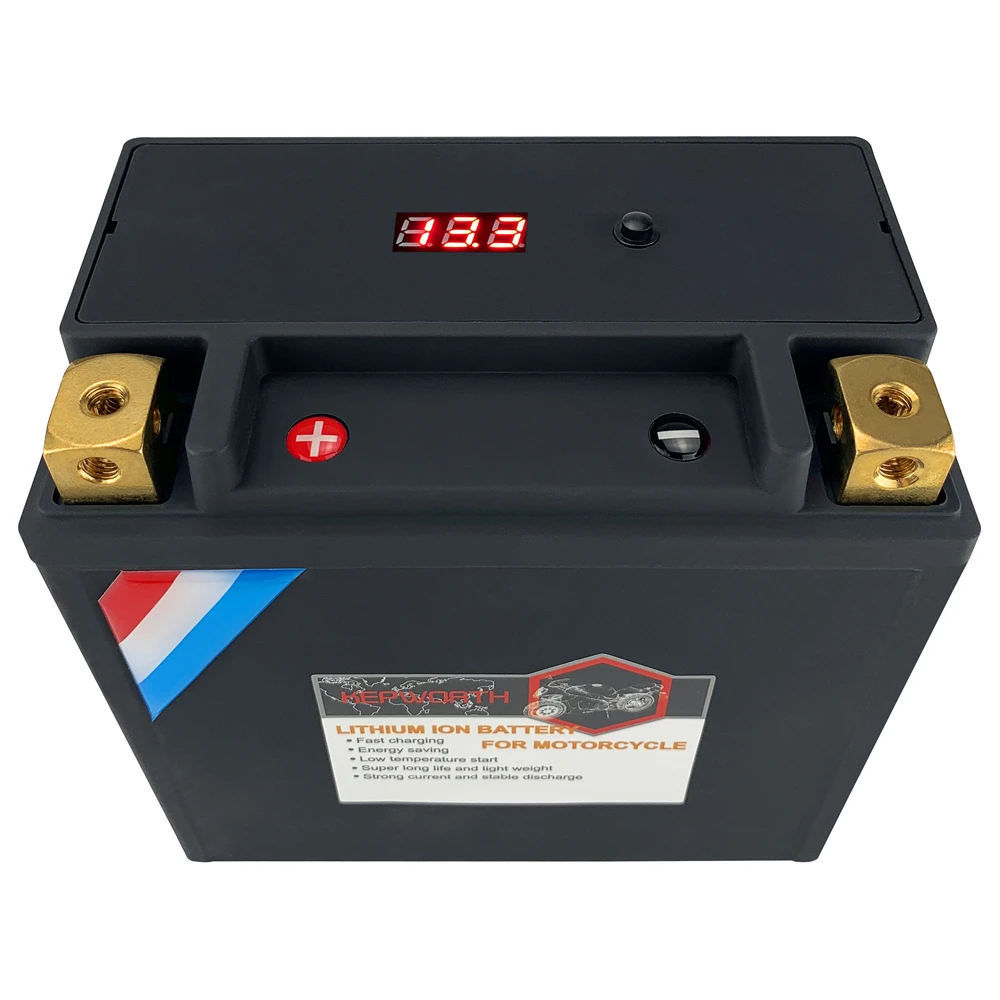 KEP14-BS Motorcycle Starter LiFePO4 Battery CCA 520A 12V 10Ah With BMS Scooter Lithium Battery Replace ETX14-BS YTX14 YTX14-BS