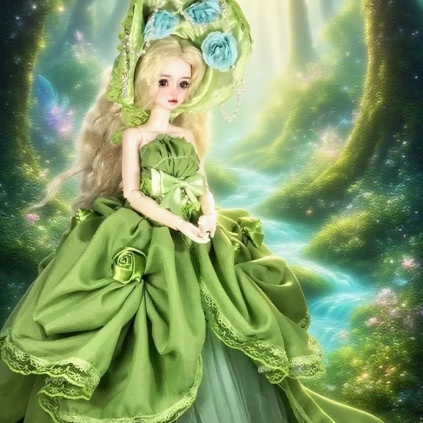 

Одежда для куклы 60 см, костюм на Хэллоуин, юбка, зеленое сказочное платье 1/3 1/4 1/6, BJD