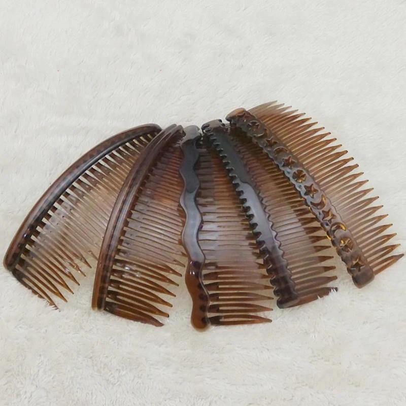 

20PCS 4.5cm*12cm 4Styles 24teeth Plastic Hair Combs Clips Waved Side Comb Hairgrip for DIY Women's Headwear Accessories