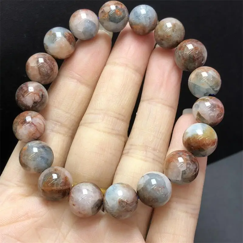 10MM Natural Island Aquamarine Quartz Bead Bracelet Energy Gemstone Women Stretch Jewelry Healing Birthday Present 1PCS