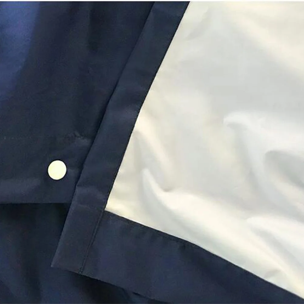 

Kids Raincoat Poncho Navy Blue Hooded Waterproof Functional Rainwear Shake Drops Size L Kids Raincoat