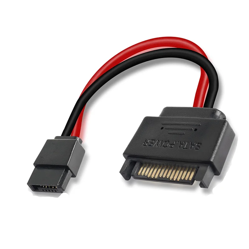 Wytrzymały kabel SATA 15Pin męski na 6Pin SATA, kabel adaptera zasilania SATA 15 Pin na 6 Pin do notebooka, CDROM, kabel adaptera 6Pin, SATA 1