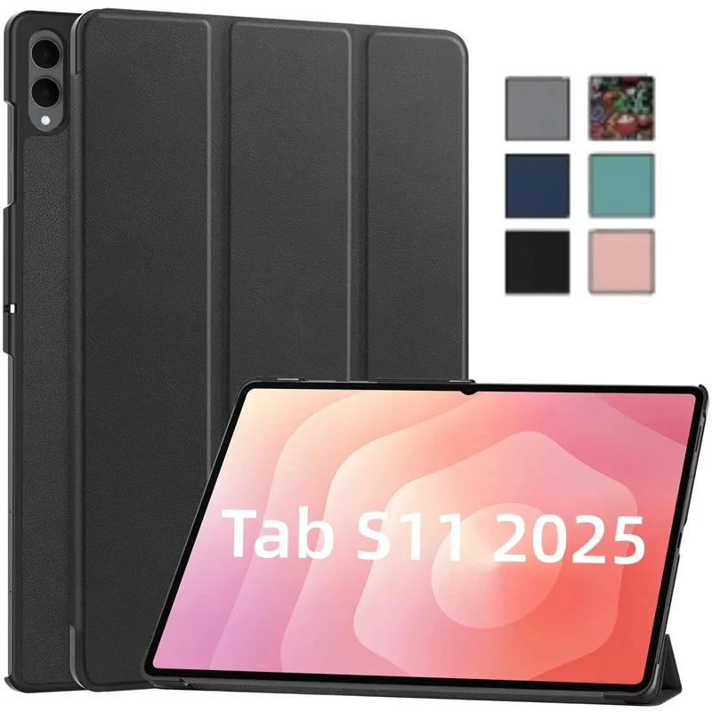 

Чехол для Samsung Galaxy Tab S11, 2025 11 дюймов, магнитный чехол для смарт-планшета из искусственной кожи, Funda для Galaxy Tab S11 SM-X730/SM-X736