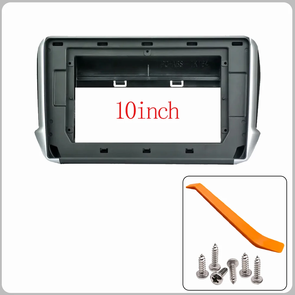 For Peugeot 2008 2013-2020 10.1inch Car Radio Fascias Android GPS MP5 Stereo audio screen frame cables harness Head Unit Panel
