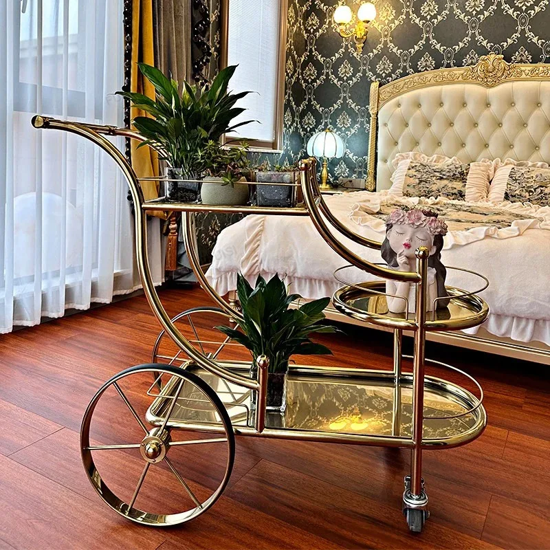 

*#g for Wedding and Event Wine Trolley Cart Food and Dessert Service Trolley Cart for Hotel Banquet Hall Snack Cart for Parties*